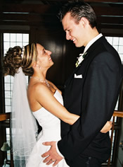 Inland empire wedding couple.